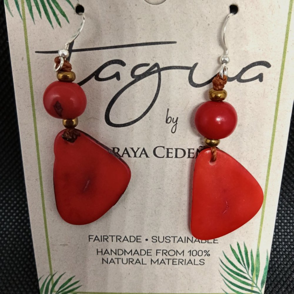 New handmade Tagua earringa